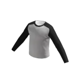 Pratinjau Baseball Long Sleeve - B&W