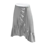 Pratinjau Long Ruffle Skirt - White